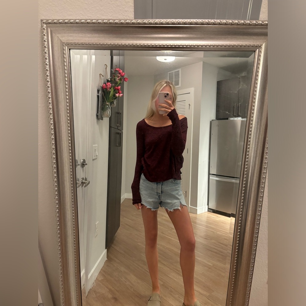 Maroon American Eagle Top